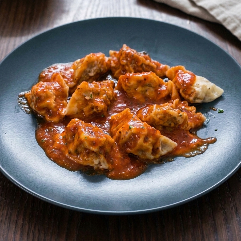 Red Gravy Chicken Momos